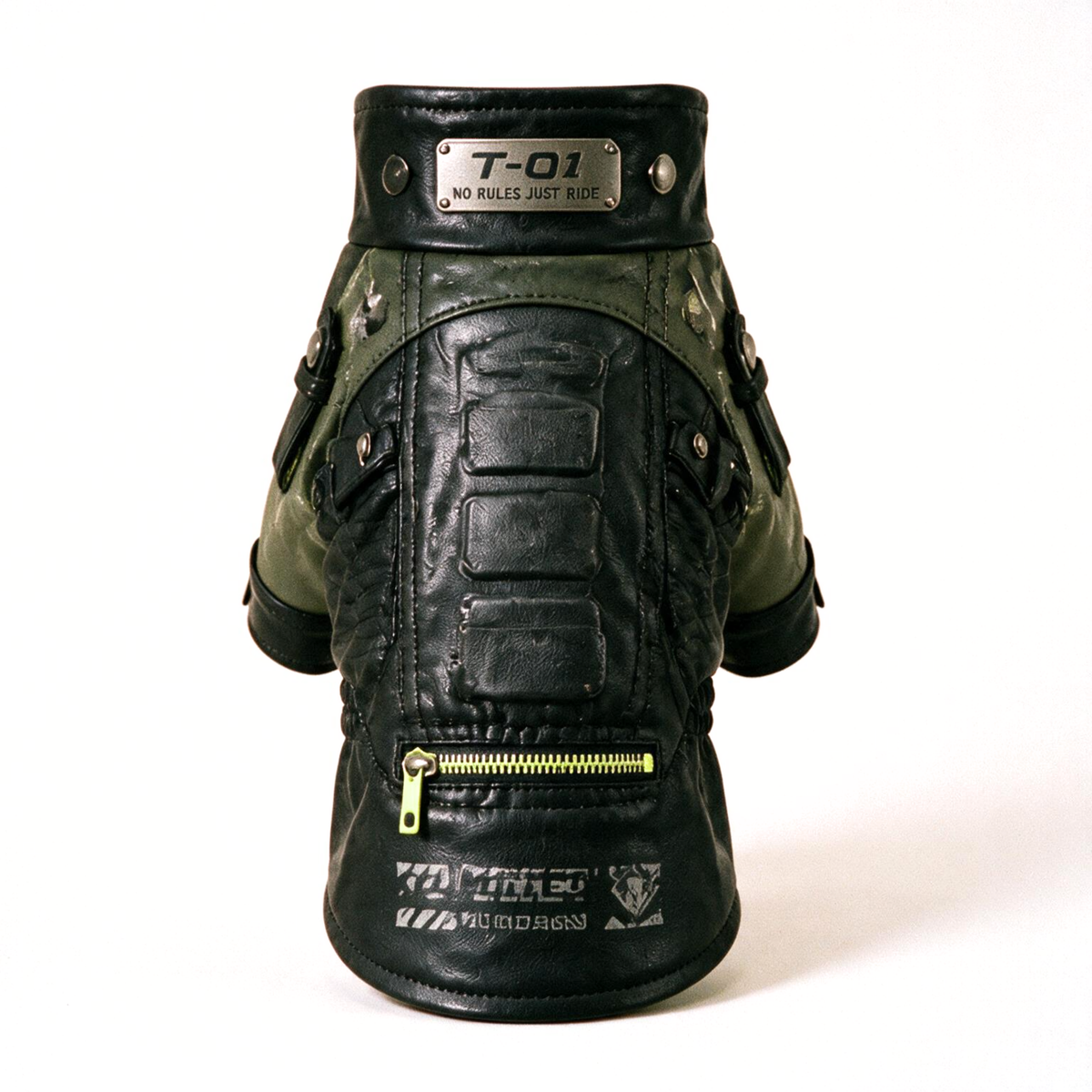 KOVPET NIGHT RIDER Greenline Moto Leather Dog Jacket
