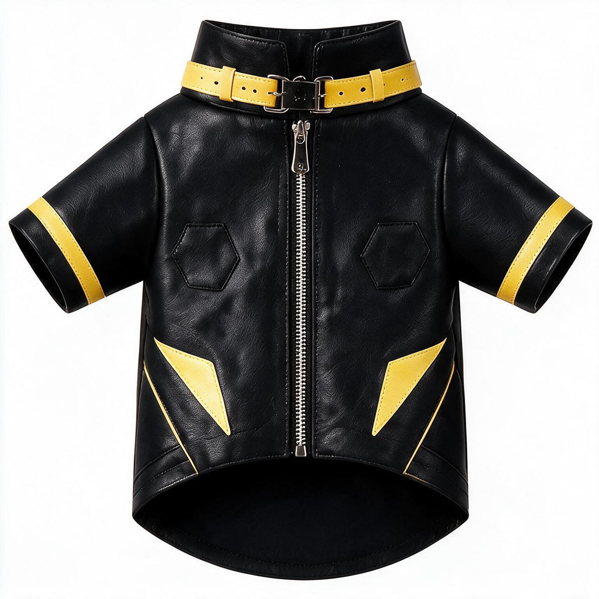 KOVPET RAZOR RING Yellowline Spike Moto Leather Jacket