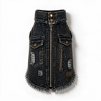 KOVPET Breathable Skull Back Denim Vest for Dogs — Built to Move, Made to Be Seen