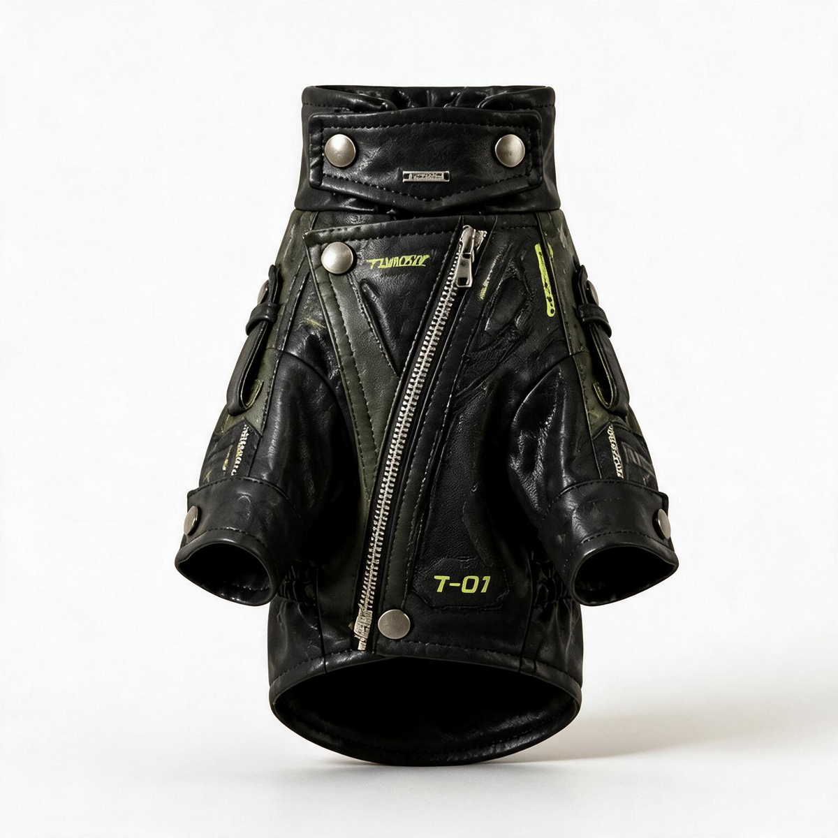 KOVPET NIGHT RIDER Greenline Moto Leather Dog Jacket